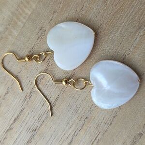 Handmade Heart Shell Earrings